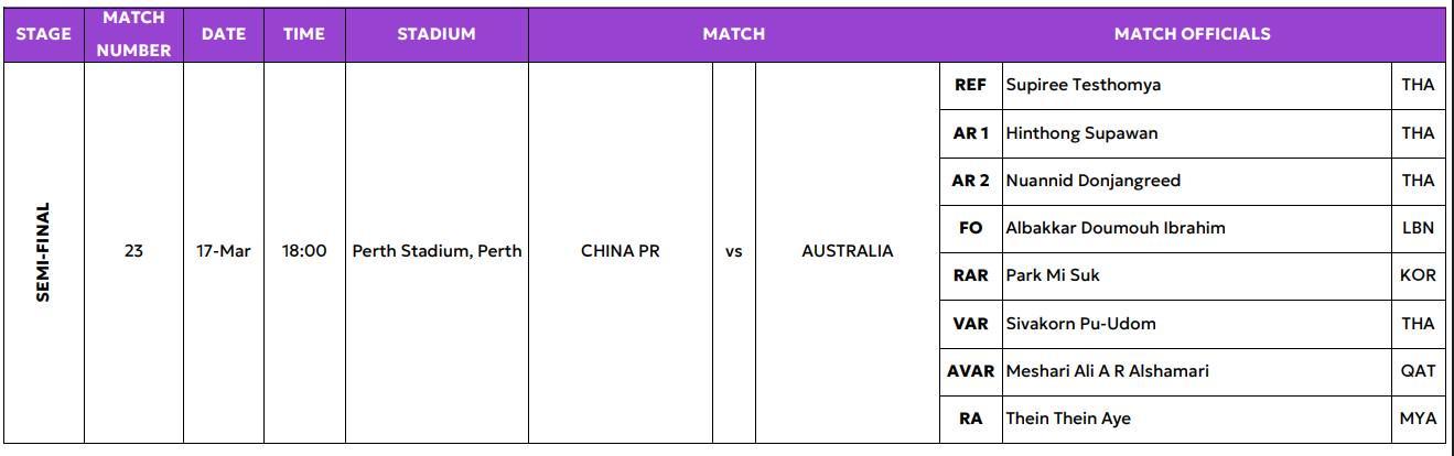 网页版登录入口-官方:泰国裁判泰斯托姆亚将执法中国女足vs澳大利亚女足